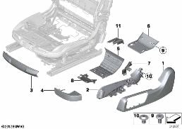 SEAT FRONT SEAT COVERINGS diagram for BMW 6 Series F12 640i