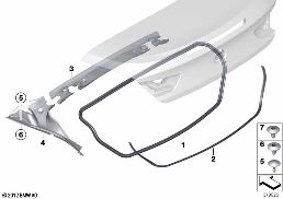 MOUNTING PARTS, TRUNK LID