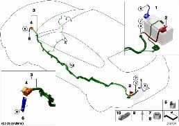 バッテリー ケーブル diagram for BMW X6 E71 30dX