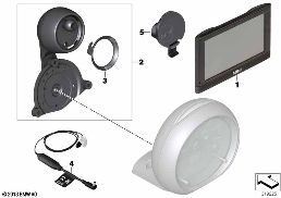 RETROFIT KIT MINI NAVIGATION PORTABLE XL diagram for BMW MINI R56 LCI Cooper S