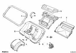 HOUSING PARTS, HEATER SIEMENS diagram for BMW 3 Series E36 M3