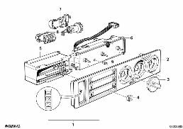 Panel obsługi klimatyzacji z mikrofiltr. diagram for BMW 5 Series E34 525i