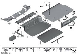Verkleidung Gepäckraumboden diagram for BMW MINI Paceman R61 Cooper