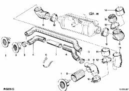 AIR INTAKE TUBE diagram for BMW 7 Series E23 735i