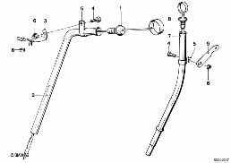 DIPSTICK diagram for BMW 3 Series E30 325e