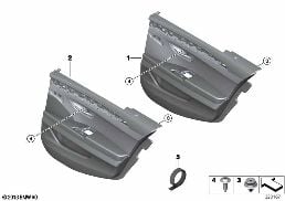 Revestimiento de puerta, trasera diagram for BMW 5 Series F10 LCI 530d