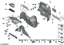 Verkleidung Gepäckraum seitlich diagram for BMW MINI Paceman R61 Cooper