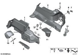 LATERAL TRUNK FLOOR TRIM PANEL diagram for BMW 6 Series F06 Gran Coupé 650i
