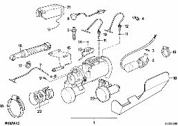 SINGLE COMPONENTS F INDEPENDENT HEATER diagram for BMW 8 Series E31 850Ci