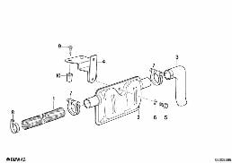 Abgasrohr Schalldämpfer diagram for BMW 7 Series E32 750iL