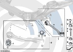 REPAIR KIT FOR RADIUS RODS AND WISHBONES diagram for BMW 5 Series E61 530xd