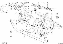 ADDITIONAL FUEL PUMP diagram for BMW 5 Series E34 525i