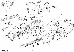 SINGLE COMPONENTS F INDEPENDENT HEATER diagram for BMW 5 Series E34 525tds
