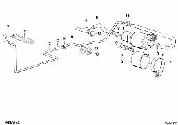 Zusatzkraftstoffpumpe diagram for BMW 7 Series E32 750iL