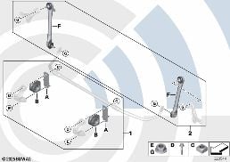 REPAIR KITS, ANTI-ROLL BAR, FRONT diagram for BMW 5 Series E60 LCI 525i