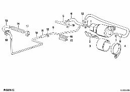 ADDITIONAL FUEL PUMP diagram for BMW 5 Series E34 525tds
