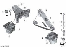 Suspension moteur diagram for BMW 3 Series F31 330dX