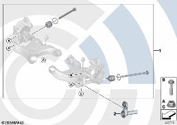 REPAIR KIT FOR BALL JOINT diagram for BMW 5 Series E61 LCI 520d