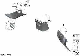 Verkleidung A- / B- / C-Säule diagram for BMW MINI Paceman R61 Cooper