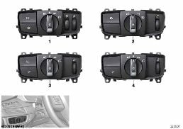 SWITCH CONTROL ELEMENT LIGHT diagram for BMW X5 F15 30dX