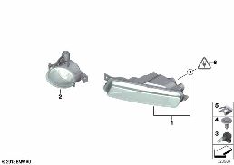 FOG LIGHTS diagram for BMW 1 Series E87 LCI 123d