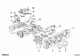 Commande de climatiseur diagram for BMW 7 Series E38 735iL