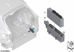 CONTROL UNIT FOR DECKLID FUNCTION MODULE diagram for BMW X5 F15 30dX