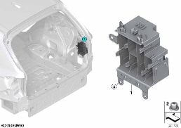 EQUIPMENT MODULE, LUGGAGE COMPARTMENT diagram for BMW X5 F15 30dX