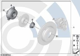 REPAIR KIT FOR WHEEL BEARING, REAR diagram for BMW X1 E84 18d
