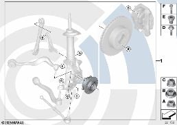 REPAIR KIT, WHEEL BEARING, FRONT diagram for BMW 5 Series E60 LCI 525i
