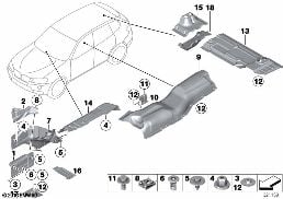 HEAT INSULATION diagram for BMW X4 F26 28iX