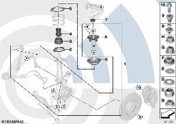 REPAIR KIT FOR SUPPORT BEARING diagram for BMW 5 Series E60 LCI 525i