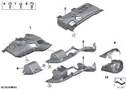 MOUNTING PARTS, I-PANEL, BOTTOM diagram for BMW Z4 E89 30i