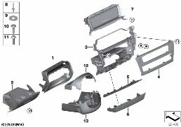 MOUNTING PARTS, I-PANEL, BOTTOM diagram for BMW X4 F26 28iX
