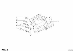 CLIMATE COMPRESSOR SUPPORTING BRACKET diagram for BMW 5 Series E39 540i