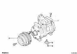 RP A/C COMPRESSOR diagram for BMW 8 Series E31 850Ci