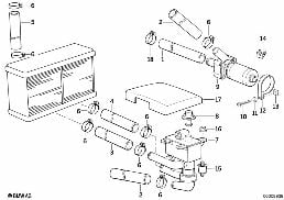 WATER VALVE/WATER HOSE diagram for BMW 8 Series E31 850Ci