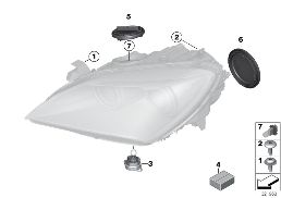 SINGLE COMPONENTS FOR HEADLIGHT