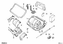 HOUSING PARTS - AIR CONDITIONING diagram for BMW 3 Series E36 323i
