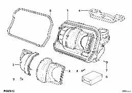 HOUSING PARTS - AIR CONDITIONING diagram for BMW 3 Series E36 316i 1.6