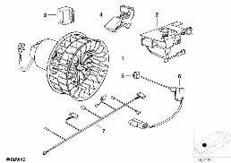 ELECTRIC PARTS FOR AC UNIT diagram for BMW 3 Series E36 316i 1.6