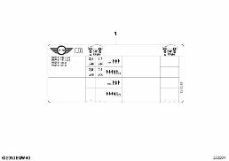 Hinweisschild Reifendruck diagram for BMW MINI Paceman R61 Cooper
