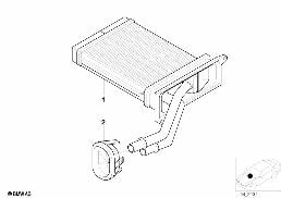 HEATER RADIATOR BEHR diagram for BMW Z3 E36 2.8