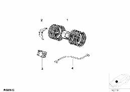 ELECTRIC PARTS FOR HEATER diagram for BMW Z3 E36 2.8