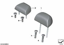 REAR SEAT HEAD RESTRAINT diagram for BMW X5 F15 30dX