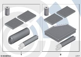 INSPECTION KIT II VALUE LINE diagram for BMW 5 Series E61 LCI 525d