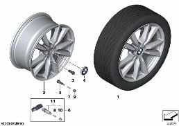 BMW LM Jant Çift spoke 446 - 18'' diagram for BMW X5 F15 35iX