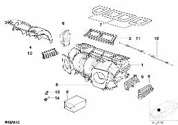 Součásti skříně automatická klimatizace diagram for BMW X5 E53 4.4i