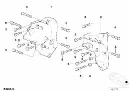 Support de compresseur de climatiseur diagram for BMW 5 Series E39 525td