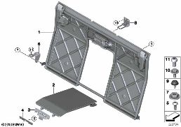 SEAT, REAR, SEAT FRAME, BASE SEAT